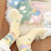 1/5pairs Cartoon Warm Thicken Sock Autumn Winter Fashionable Versatile Mid Socks Casual Comfortable Women's Socks Sleeping Socks