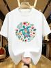 Wzm105115creative Turtle Print Plus Size Unisexs Round Neck Summer Casual Short Sleeved Street Fashion Versatile Tshirt