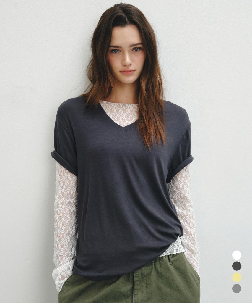 CITTA Daily Soft Touch Vneck Tee_Ctt3010(4Color)