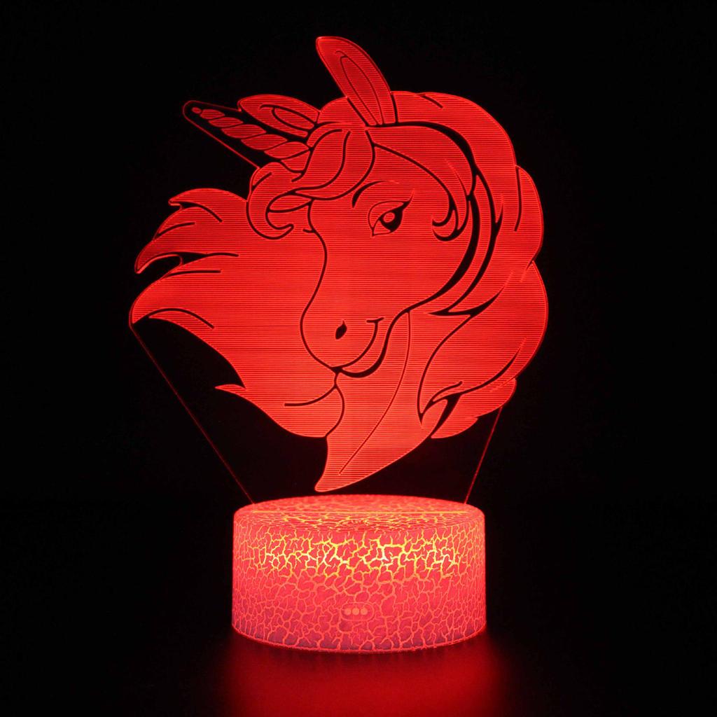 Acrylic Unicorn Night Light with Remote and Touch Control