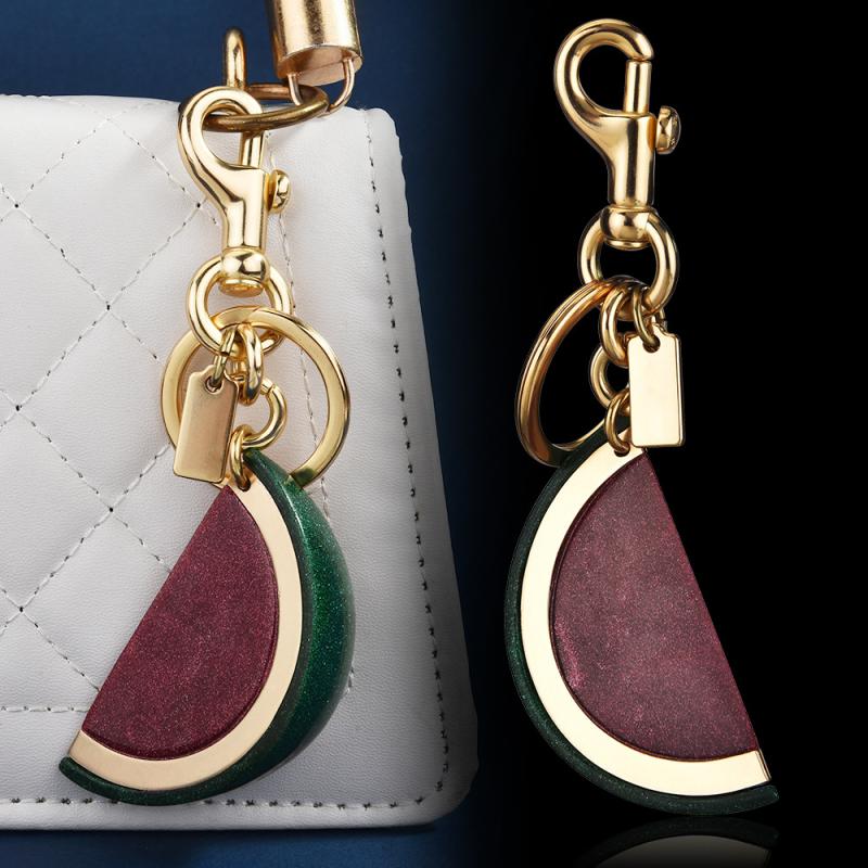 

Прекрасный мультяшный брелок-подвеска в виде арбуза, кольцо для ключей от машины для женщин, изысканные аксессуары для украшения рюкзака, подарки