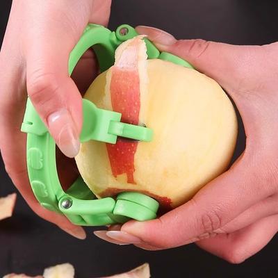 3 pièces Créatif Manuel Rotatif Éplucheur de Fruits Portable Réglable Outil d'Épluchage de Fruits Pliable Éplucheur de Légumes Bureau