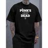 European Sizes Font Style Printed Men's T-Shirt, Summer Breathable Short-Sleeve, Regular-Fit Daily Casual Machine-Washable