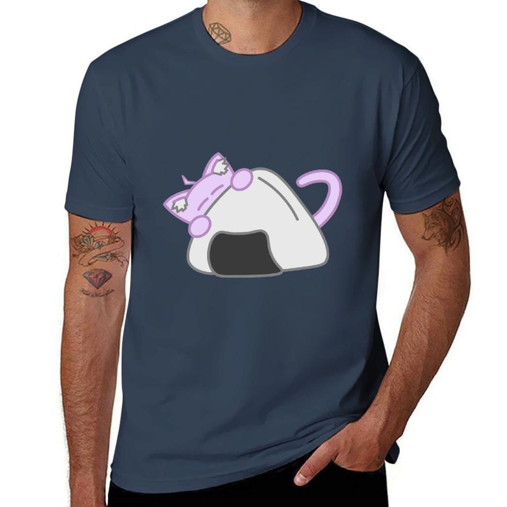 Okayu Onigiri Tshirt Basic Short Sleeve Cotton Blend Tshirt