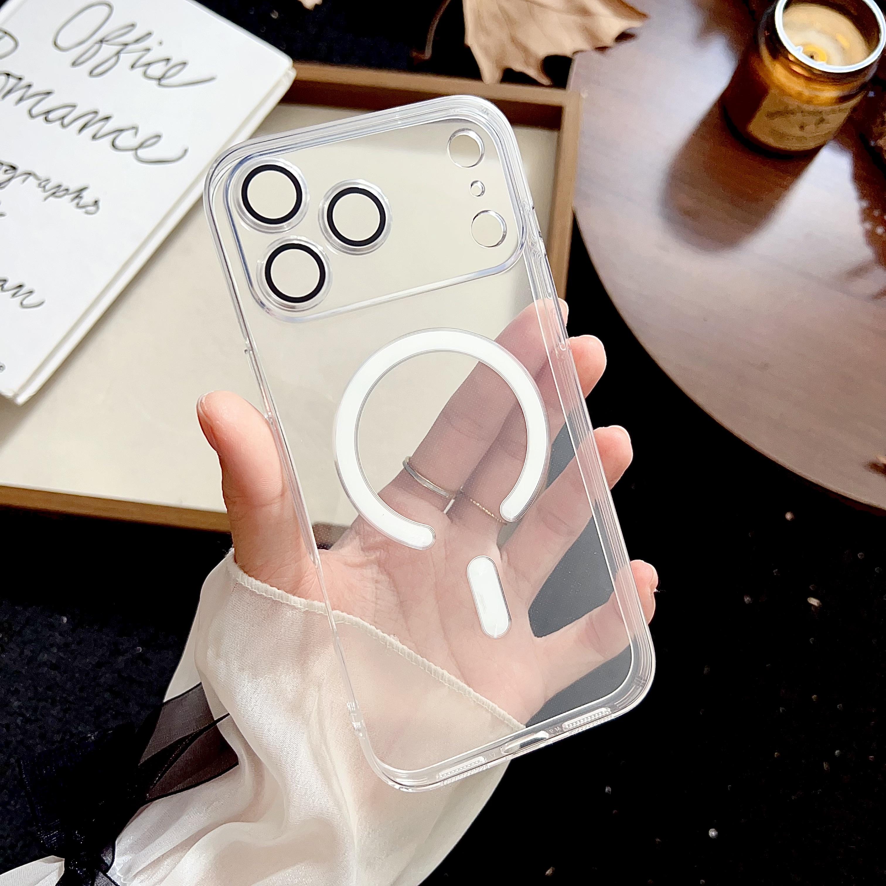 

Роскошный Магнитный Чехол-Защита для Объектива Камеры для iPhone 17 16 15 14 Plus 13 12 11 Pro Max Чехол для Беспроводной Зарядки Magsafe Обложка iPhone 12