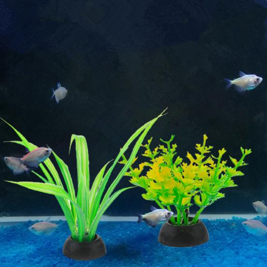 10Pcs Fake Aquatics Plants High Simulation Landscape Eco-friendly Artificial Water Grass Fish Tank Ornaments for Fish Tank Decor