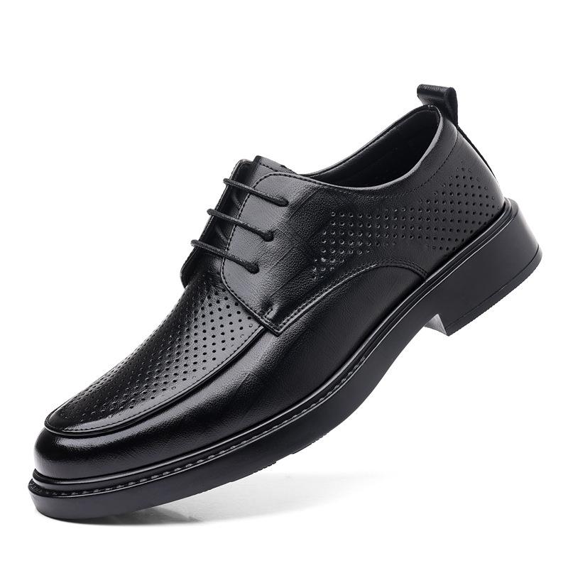 Fashion Spring/Summer Men 37-45 Men's Flat/6CM Heightening Elevator Shoes Business Formal Leather Shoes Man British Casual Wedding Suit
