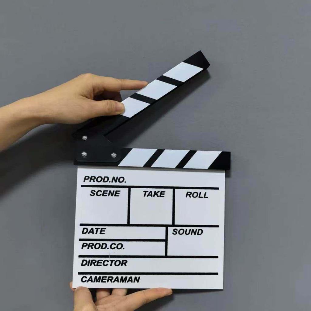 Wooden Clapperboard for Films and Weddings: Director's Board for Movies, Photography, and TV