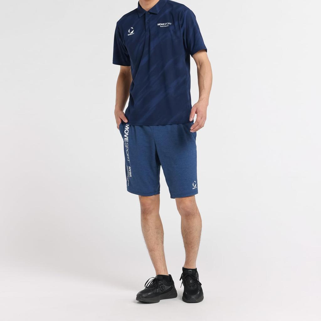 Move Sports Descente SUNSCREEN Mini Pique Polo Short Cooling UV Moisture Quick NV00 Men's Shirt, Sleeve, All-Over Graphic, Function, Stretch,
