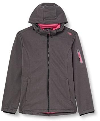 Куртка CMP Softshell Jacket Zip Hood Women (39A5006M) nero mel.-desert rose
