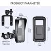 Bicycle Cell Phone Waterproof and Anti-fog Cell Phone Navigation Holder 360 Degree Rotation (Double Tube, Only for Bicycle)