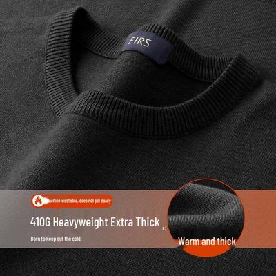 Shanshan Men's Heavyweight Machine Washable Long Sleeve Knit Sweater