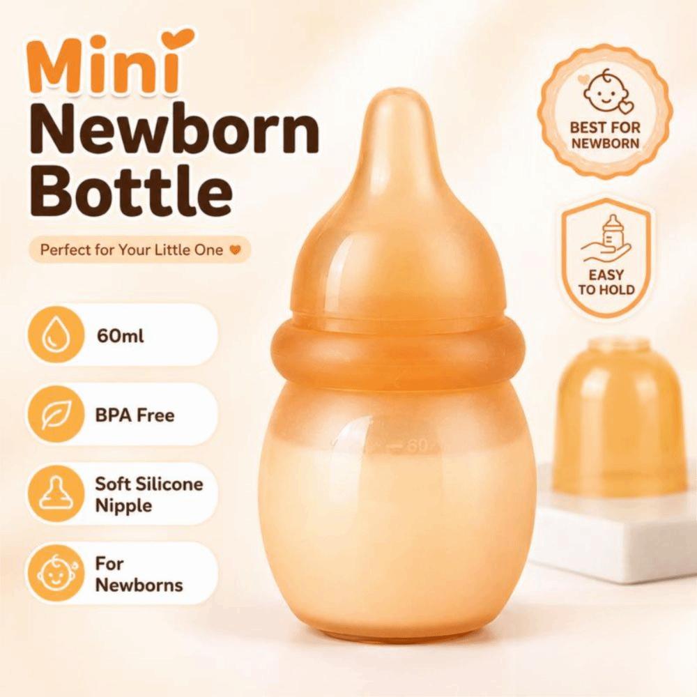 Silicone Feeding Bottle Anti-bloating Milk Storage Bottle Mini Baby Bottle  for Newborn Baby