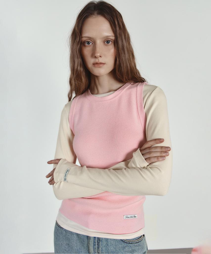 Isibchilwai Soft Touch Knit Vest (Baby Pink)