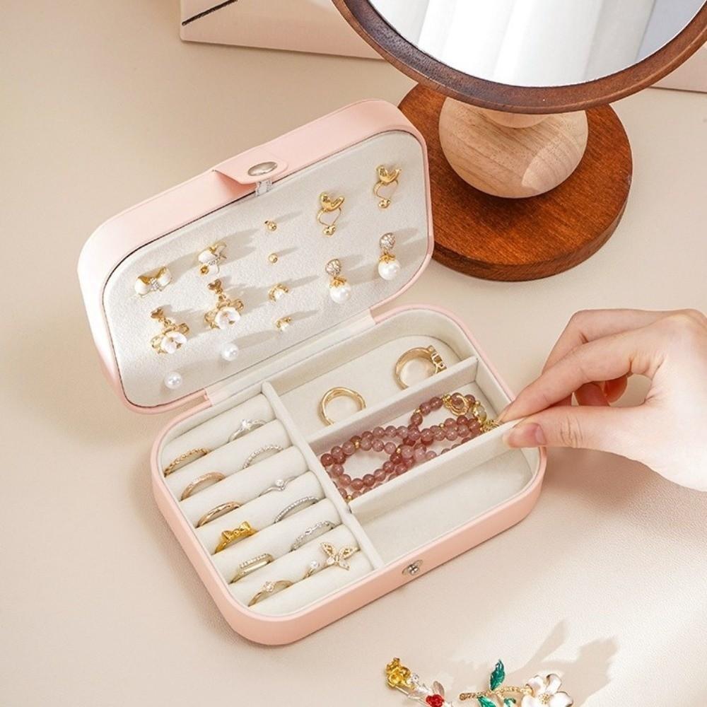 Multi-layer Earring Storage Case PU Leather Ornaments Storage Case  Jewelry Display