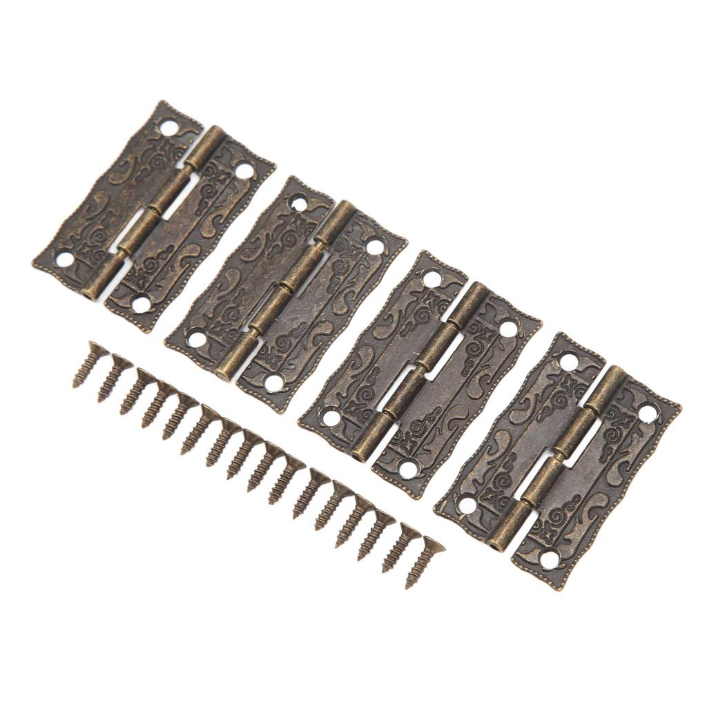 20 Set Antique Decorative Hinges Zinc Alloy Vintage Box Hinges Jewelry Box Hardware for Wooden