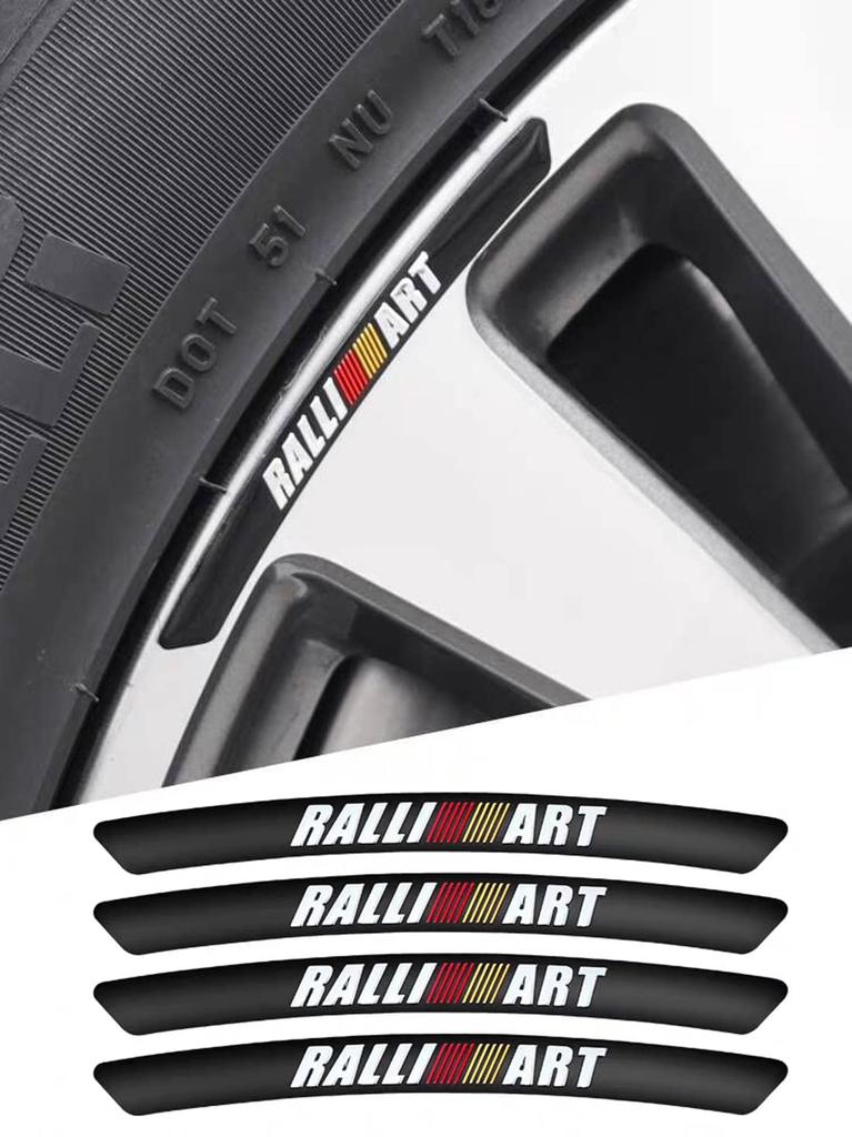 Rim Sticker for Mitsubishi Wheel Hide Scratch Cool Black