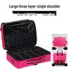 Multifunctional Portable Makeup Bag with Large Capacity and Shoulder Strap