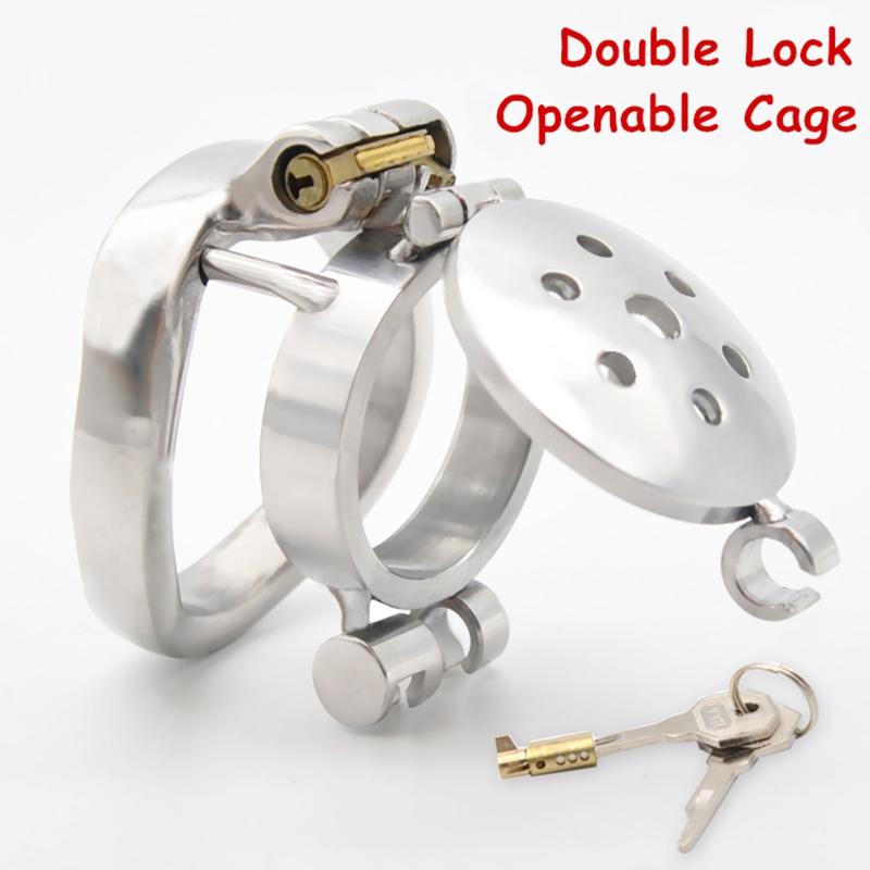 CHASTE BIRD  New Double Lock Flip Glans Cover Chastity Device Male Openable Cock Cage Penis Ring SM Fetish Adult Sex Toys