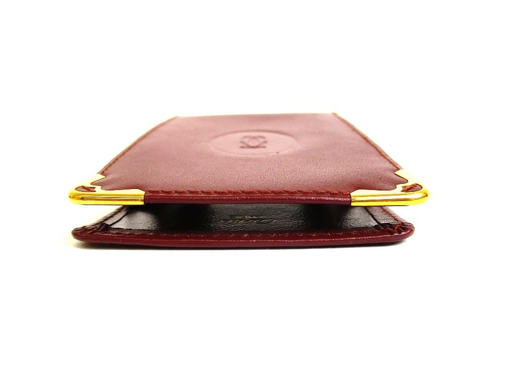 Authentic Cartier Must De Cartier Bordeaux Leather Cigarette Case #b326  Open box