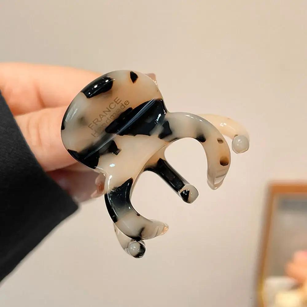 Trendy French Hair Claw Clips Acetate Retro High Ponytail Holders Elegant Crab Shark Clip for Women Girls