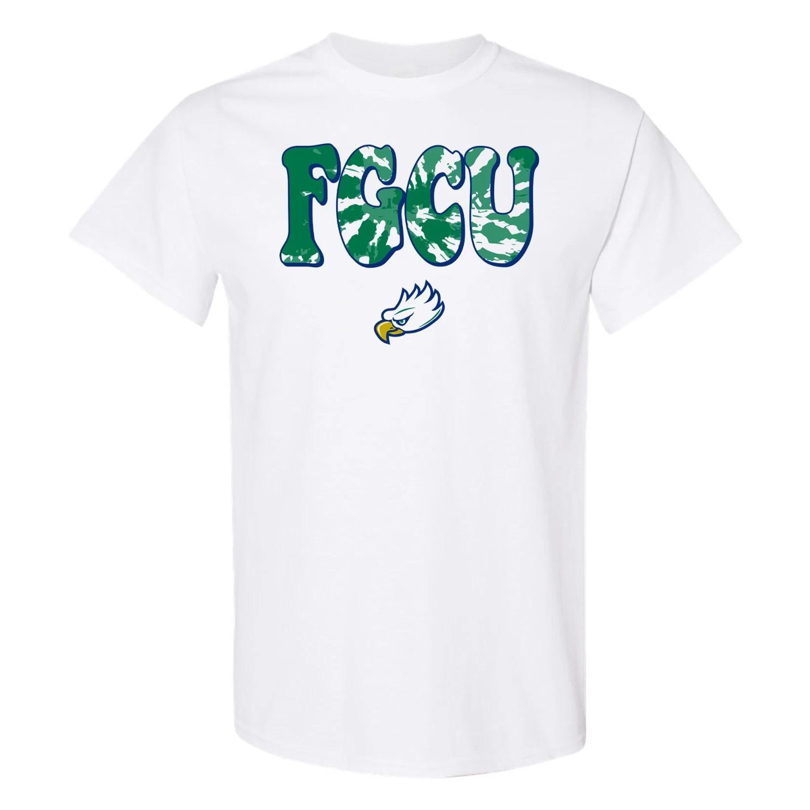 FGCU Eagles Tie Dye Type T-Shirt - White L
