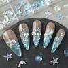 Xiaomi 12 Grids Starfish Conch Nail Charms White Dolphin Seahorse Palm Tree Resin 3D Nail Art Decorations Summer Manicure Accessories