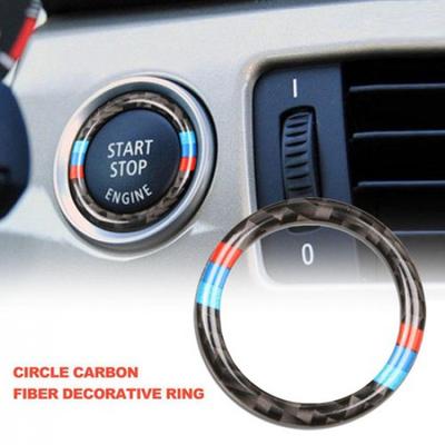 Carbon Fiber Engine Push Start Button Ring For BMW E90 E92 325i 328i 330i 335i