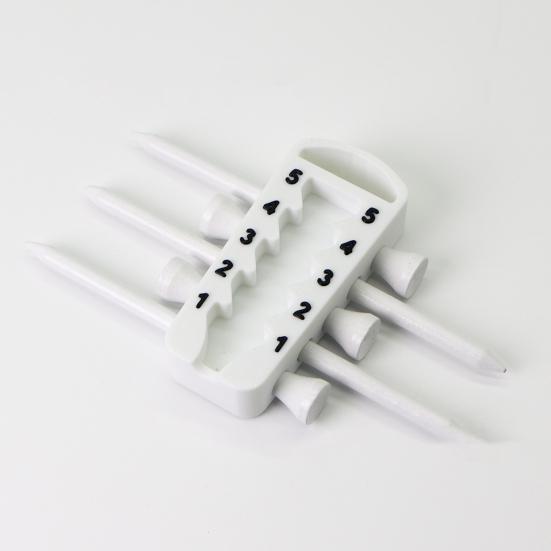 Golf Tee Height Adjuster 5 Settings Precision Tee Elevator Height Setter Consistent Multi-functional Tee Holder with 5 Tees