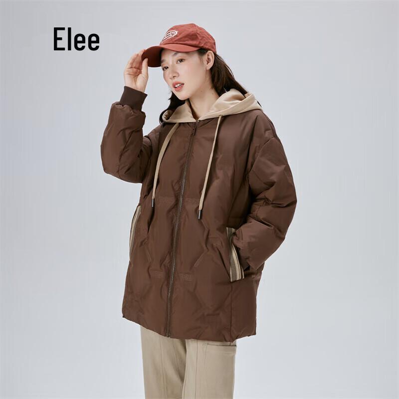 Ailaiyi Women's Faux Two-Piece Hooded Down Jacket