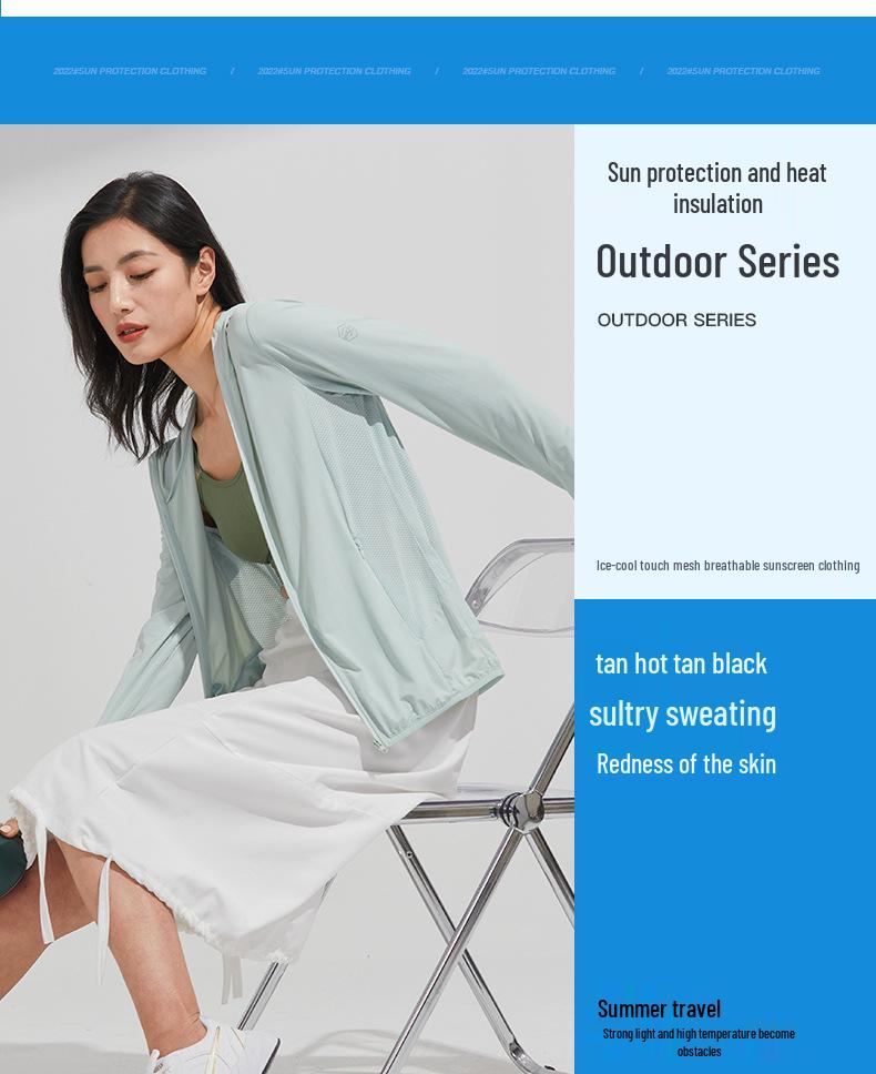 UPF50+ Ultradünne Eisseide Sonnenschutzjacke für Damen & Herren - Schlankmachend, Atmungsaktiv, UV-Schutz