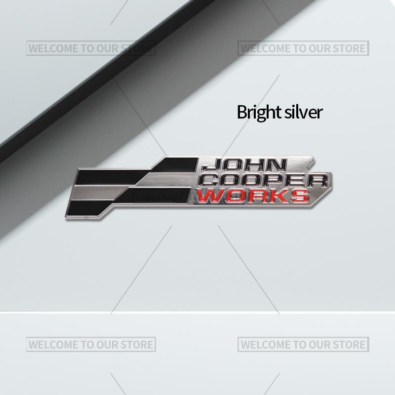 3D Car John Cooper Works Grille Emblem JCW Badge Metal Stickers Rear Trunk Decals For Mini Cooper S F66 F65 F67 U25 J01 J05 R61