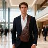 Men's Retro Genuine Leather Crossbody Chest Bag