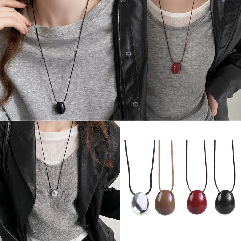 Long Wax Rope Necklace Simple Yet Stylish Long Rope Necklace Neck Ornament Gift For Friend And Family