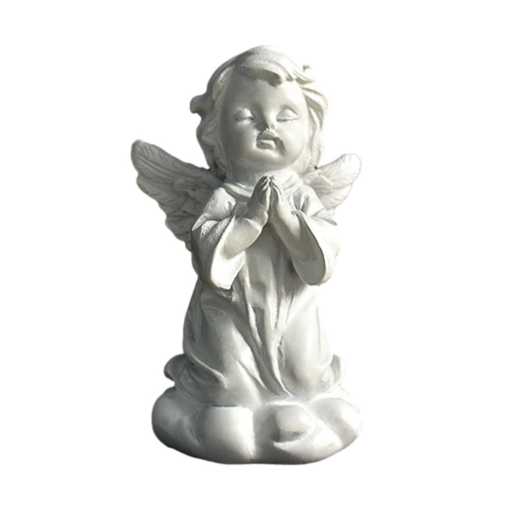 Mini Praying Angle Sculpture Desktop Cute Resin Decorative Statue Home Decoration Angel Figurines Room Ornament 4 Gestures