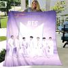 BTS 3D Kpop Bangtan Boys Couverture de lit Bureau Maison Randonnée Pique-nique Couette Épaisse Couvre-lit Tendance Couverture en Flanelle