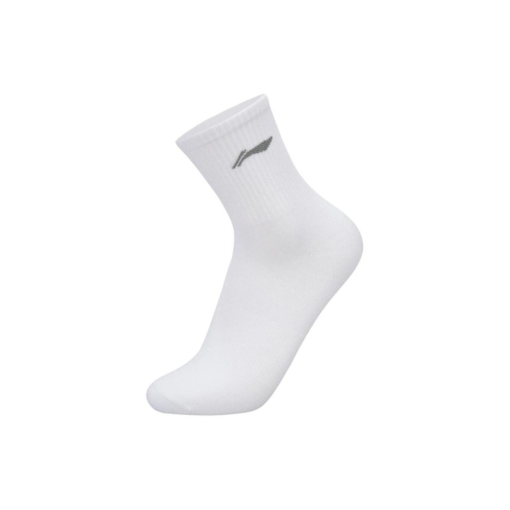 Li-Ning Li Ning Fitness Series Crew Socks Unisex 6 Pack White AWSU239-3