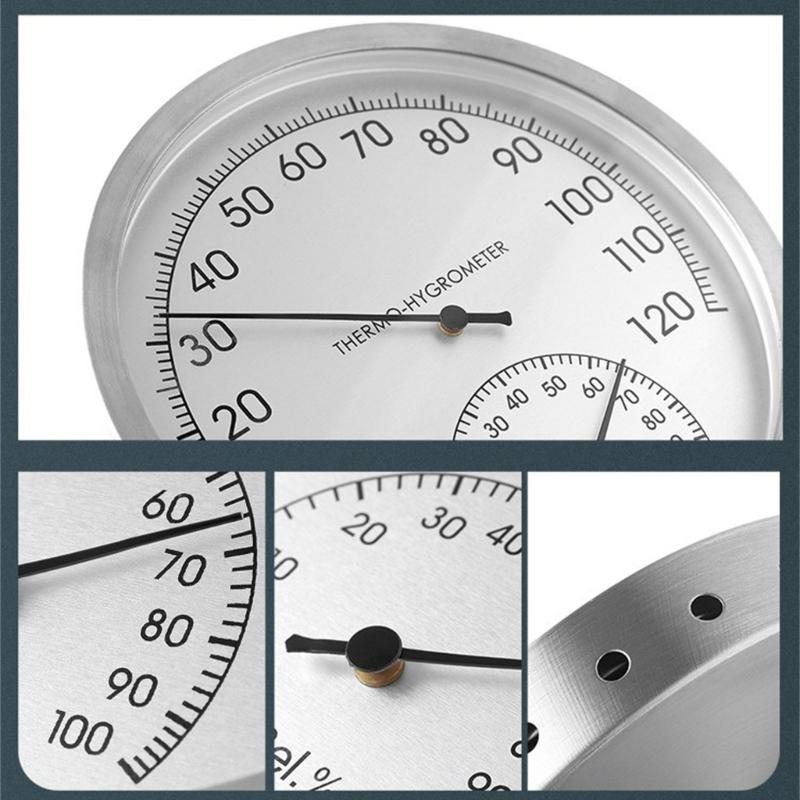 Mini Indoor Thermometer Hygrometer Analog 2 in 1 Temperature Humidity Monitor Gauge for Home Room Outdoor Offices