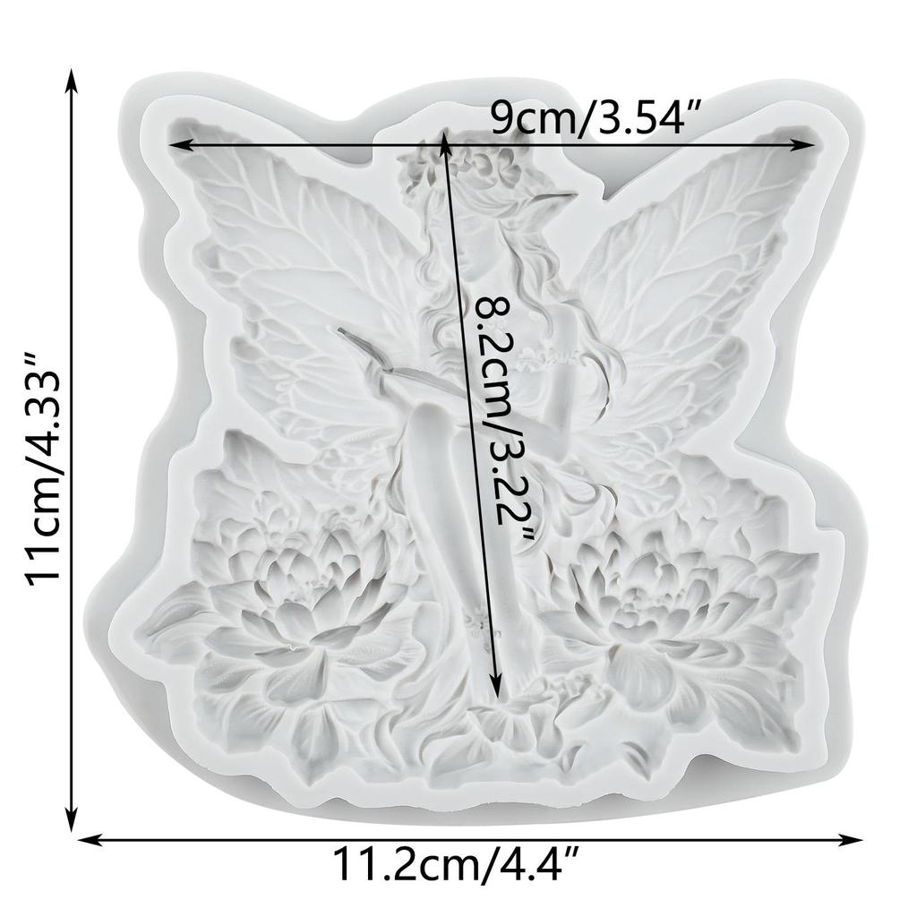 Flower Fairy Silicone Molds Fairy Fondant Mold Cake Decorating Tools Cupcake Topper Candy Chocolate Gumpaste Mold