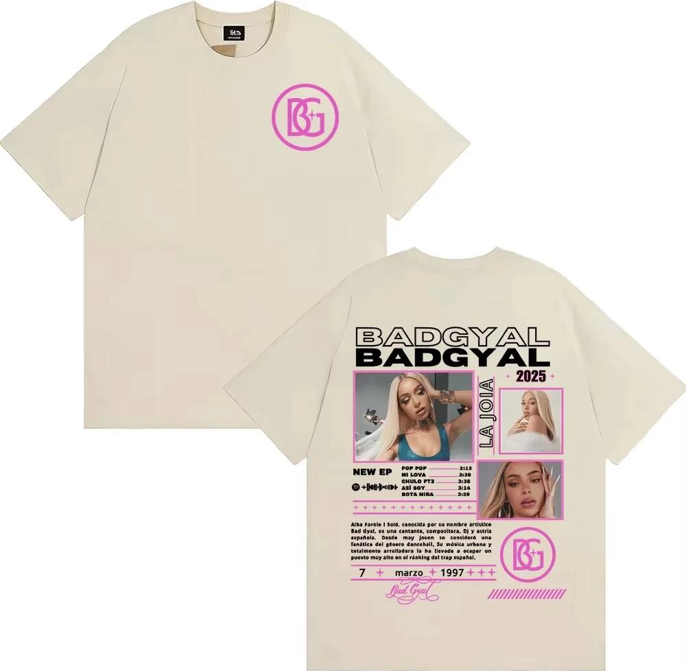 

Singer Bad Gyal La Joia Album Tour 2026 Pattern Tshirt Fashion Trendy Aesthetics Tshirt Casual Cotton Unisex Tshirt 4XL