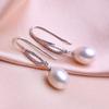 seniko 8-9mm naturalne perły słodkowodne kolczyki moda cyrkonia klipsy kolczyki dla kobiet dziewczyna prezent długie kolczyki