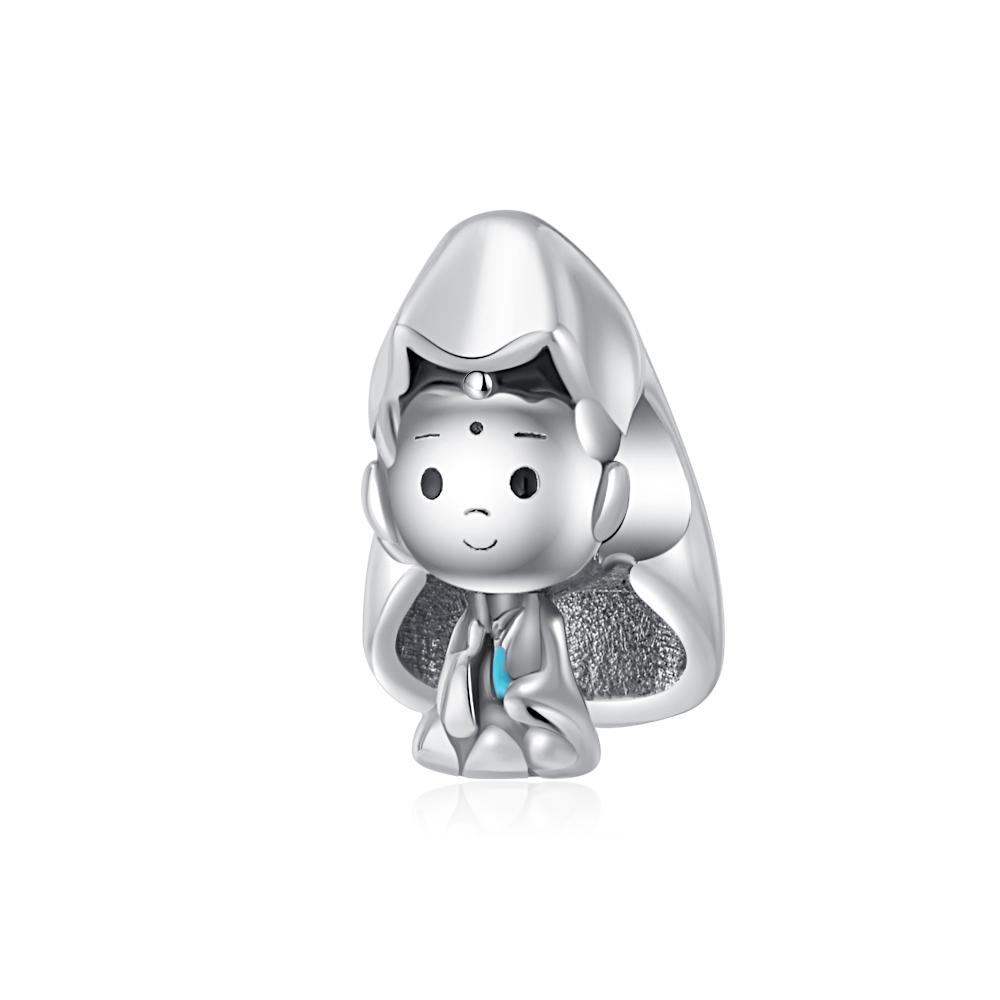 New 925 Silver Angel Sphinx God Of Wealth Buddha Pendant Charm For Bracelet DIY Jewelry Gift