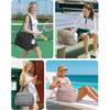 BAGSMART Gym Bag for Women, Carry on Travel Duffel Bag, Water-resistant Weekender with Shoe Compartment for Gym Travel Work, Chocolate, Medium