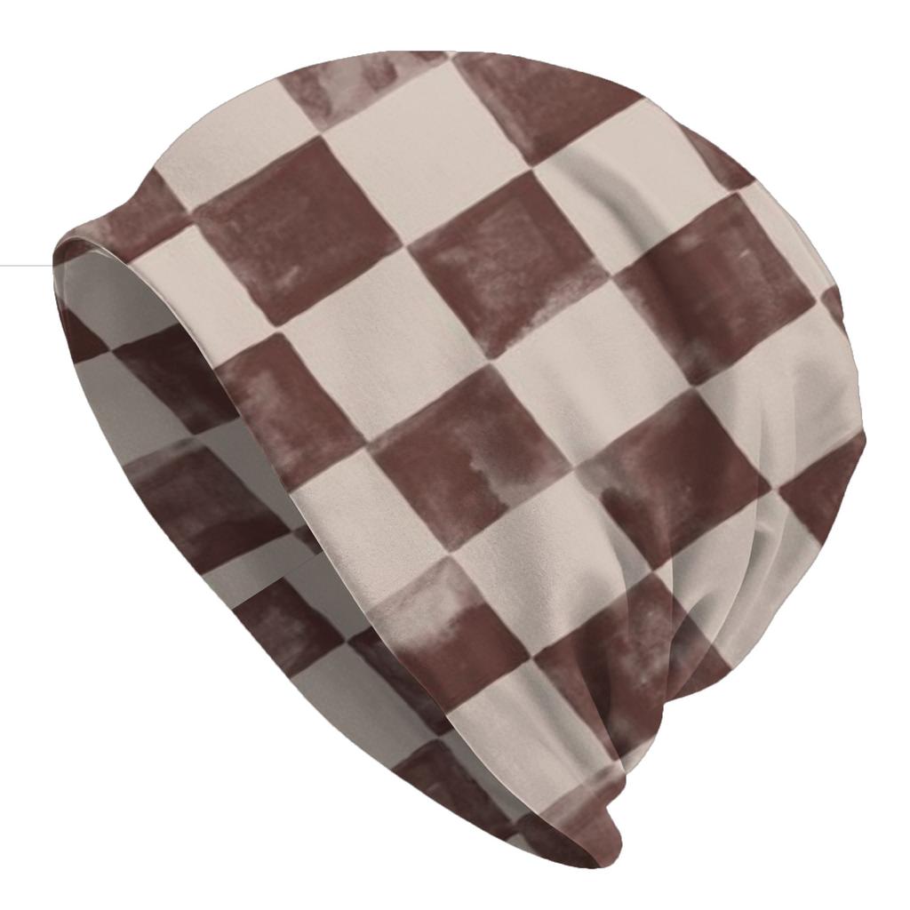 Bonnet Hats Checkerboard Men Women's Thin Hat Check Pattern (7) Street Style Cap Design Skullies Beanies Caps