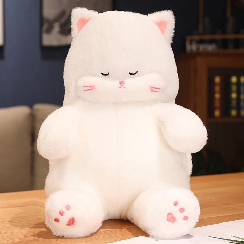 Sleepy Cat Plush Doll - Cute Squinting Cat Toy, Perfect Gift for Girlfriend