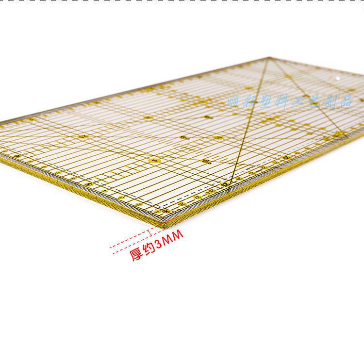 Multifunctional Quilting Square Ruler 15x30cm for DIY Sewing & Seam Allowance