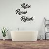 3 Pieces Bathroom Decor Wooden Bathroom Sign Relax Refresh Sign