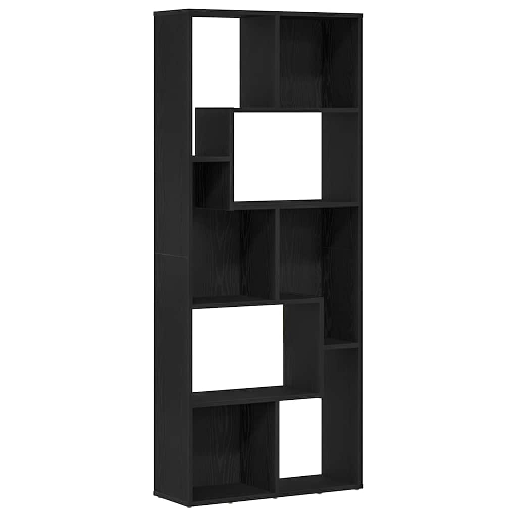 Bookshelf Black Oak Look 67 x 24 x 161 cm Engineered Wood