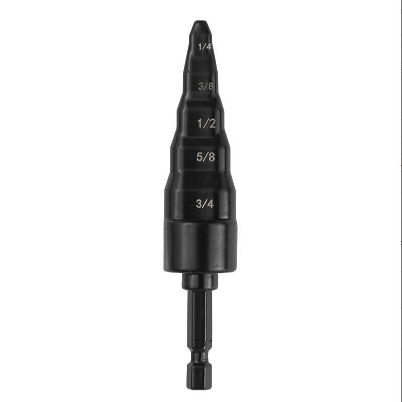 Rozšiřovací nástroj 5 v 1 Klimatizace Měděná trubka Rozšiřovač Rozšiřovací vrták Sada s šestihrannou stopkou, s bity 1/4, 3/8, 1/2, 5/8, 3/4