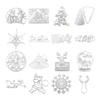 5 Pcs Christmas Tree Cutting Dies Embossings Stencils Christmas Metal Die Cuts for DIY Scrapbooking Card Decoration